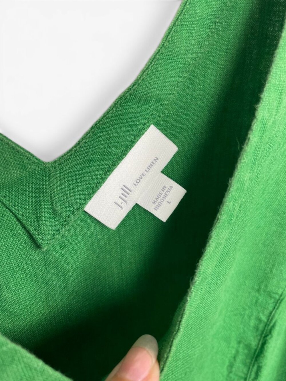 J Jill Love Linen green sleeveless dress Large - Picture 2 of 4